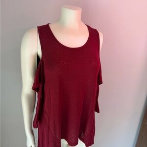 Soulmates Burgundy Sleeveless Tank Top